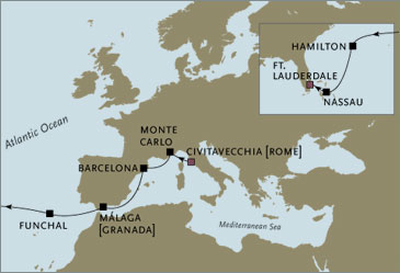Cruises Around The World Rome to Fort Lauderdale Seven Seas Voyager