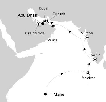 Cruises Around The World Silversea Silver Cloud March 17 April 1 2026 Mahé, Seychelles to Abu Dhabi, United Arab Emirates