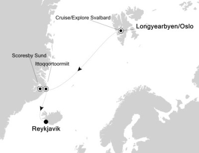 Cruises Around The World Silversea Silver Explorer August 8-22 2026 Longyearbyen, Svalbard And Jan Mayen to Reykjavík, Iceland