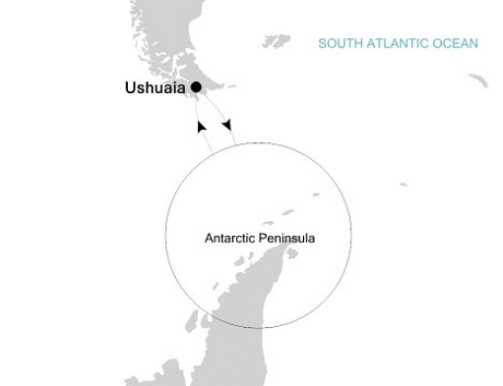 Cruises Around The World Silversea Silver Explorer December 2-12 2028 Ushuaia to Ushuaia