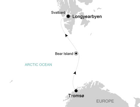 Cruises Around The World Silversea Silver Explorer July 13-23 2028 Tromso to Longyearbyen, Svalba