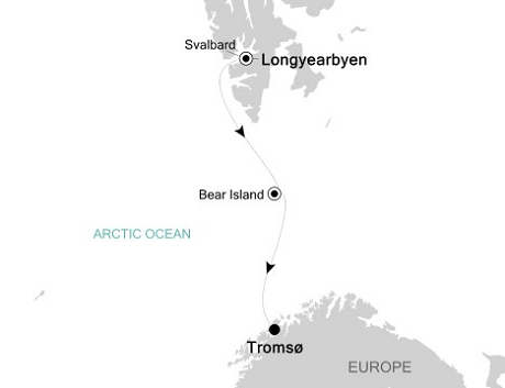 Cruises Around The World Silversea Silver Explorer July 3-13 2028 Longyearbyen, Svalba to Tromso