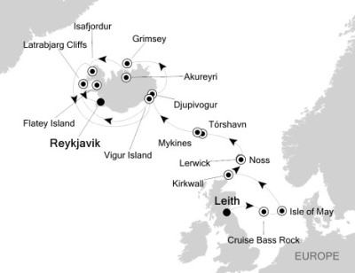 Cruises Around The World Silversea Silver Explorer June 19-30 2026 Leith, United Kingdom to Reykjavík, Iceland