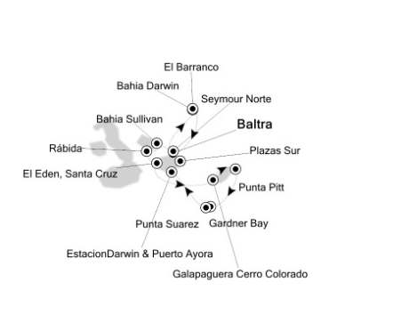 Cruises Around The World Silversea Silver Galapagos December 17-24 2028 Baltra, Galapagos to Baltra, Galapagos