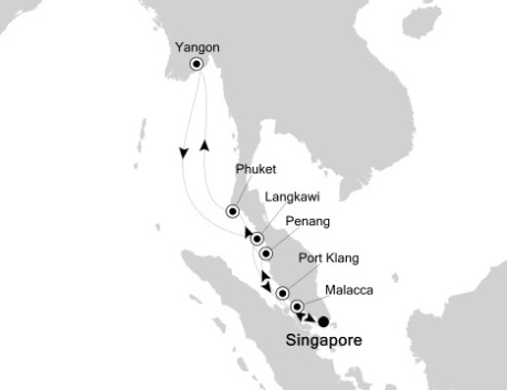 Cruises Around The World Silversea Silver Shadow January 29 February 10 2026 Singapore, Singapore to Singapore, Singapore