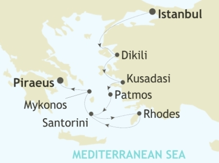 Cruises Around The World Silversea Silver Spirit July 29 August 5 2028 Istanbul to Piraeus, Athens