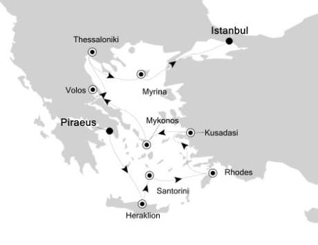 Cruises Around The World Silversea Silver Spirit June 21 July 1 2028 Piraeus, Athens to Istanbul, Turkey