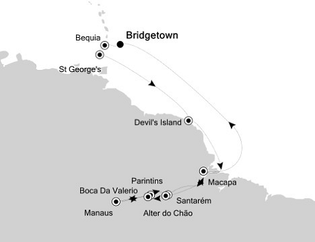 Cruises Around The World Silversea Silver Spirit November 21 December 8 2028 Bridgetown to Bridgetown