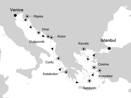 Cruises Around The World Silversea Silver Spirit September 19 October 1 2028 Venice to Istanbul