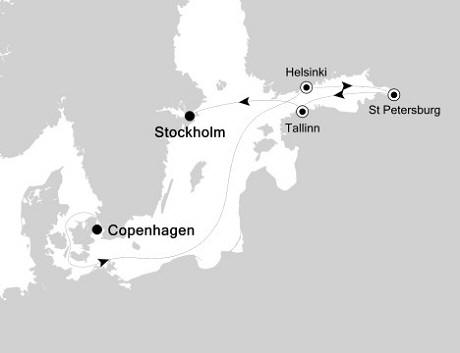 Cruises Around The World Silversea Silver Whisper June 30 July 7 2026 Copenhagen, Denmark to Stockholm, Sweden