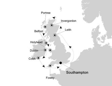 Cruises Around The World Silversea Silver Whisper May 22 June 2 2026 Southampton, United Kingdom to Southampton, United Kingdom