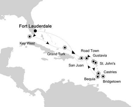 Cruises Around The World Silversea Silver Wind December 21 2028 January 5 2026 Fort Lauderdale, Florida to Fort Lauderdale, Florida