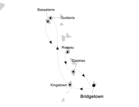 Cruises Around The World Silversea Silver Wind December 30 2026 January 6 2027 Bridgetown, Barbados to Bridgetown, Barbados